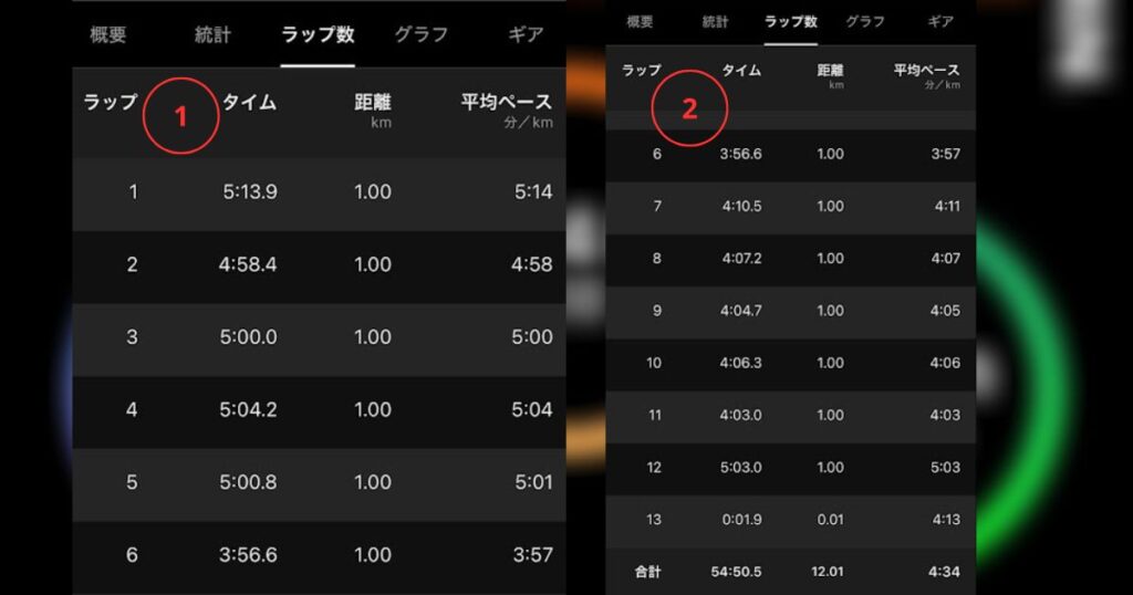 Garmin練習データ１