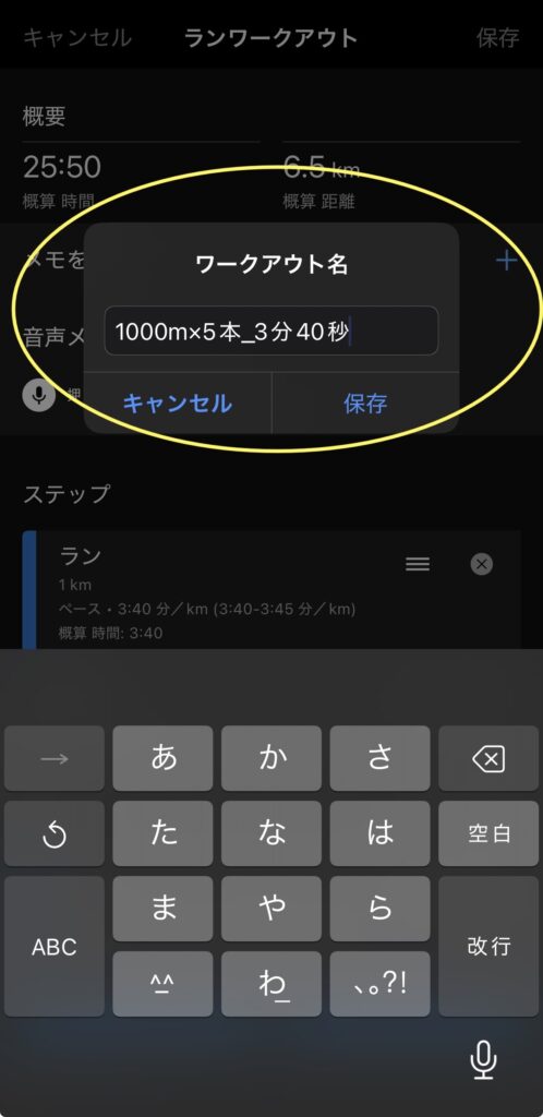 Garmin設定画面