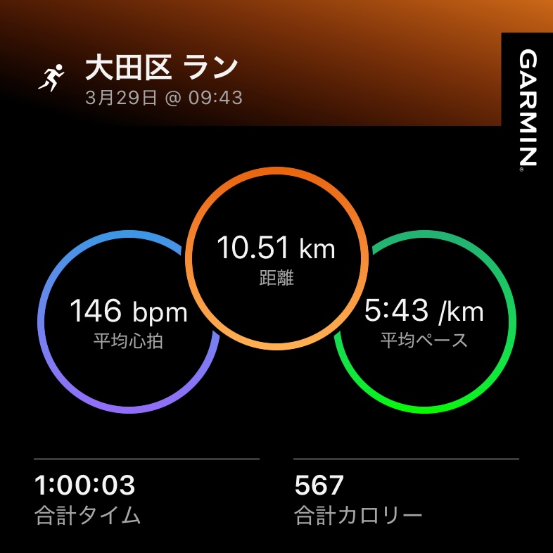 Garminランニングデータ
